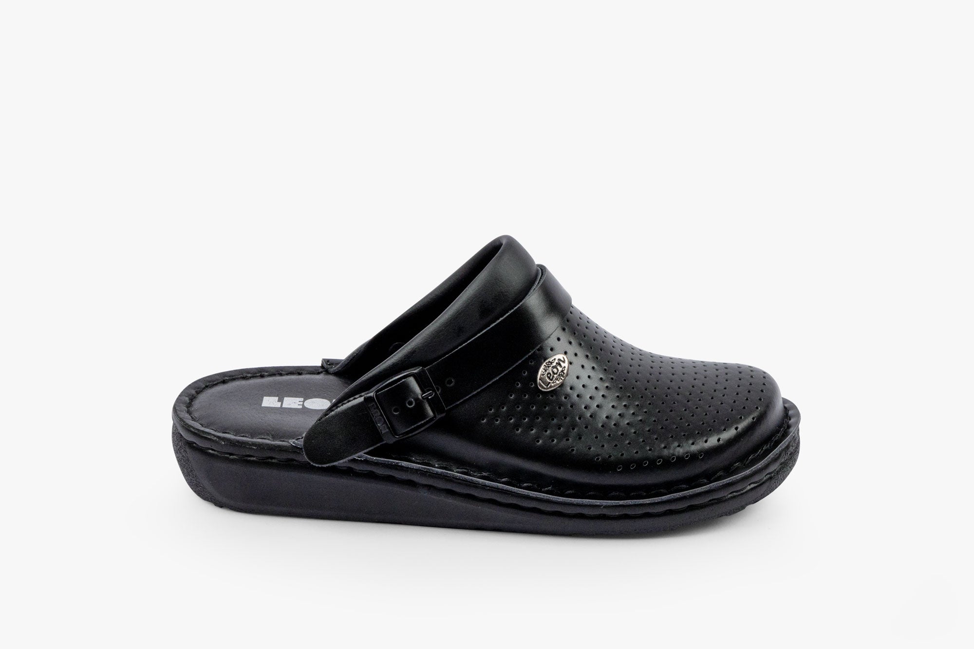 Herr Läder Clogs - Svart