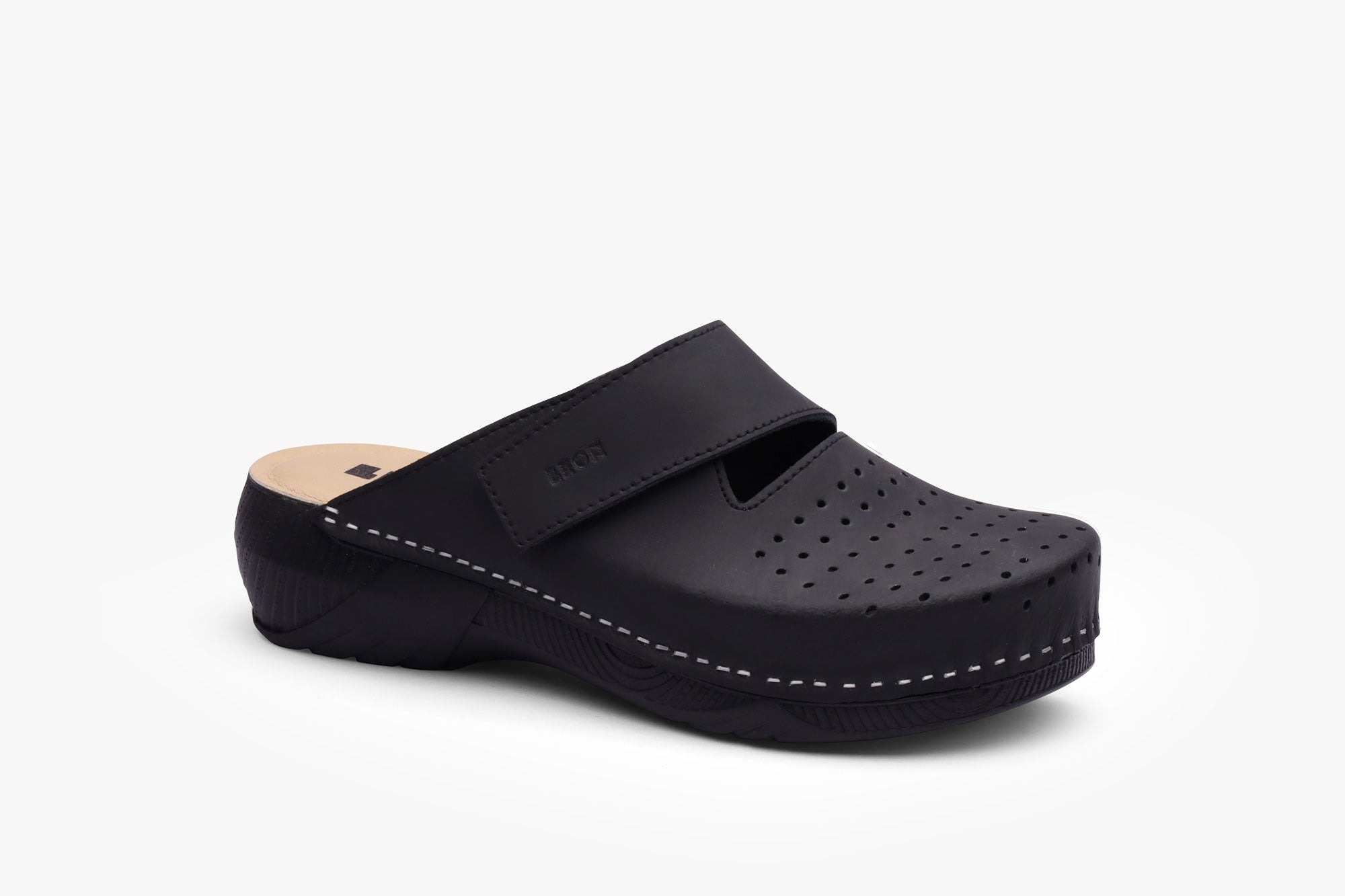 Rubicon damclogs i läder - svart