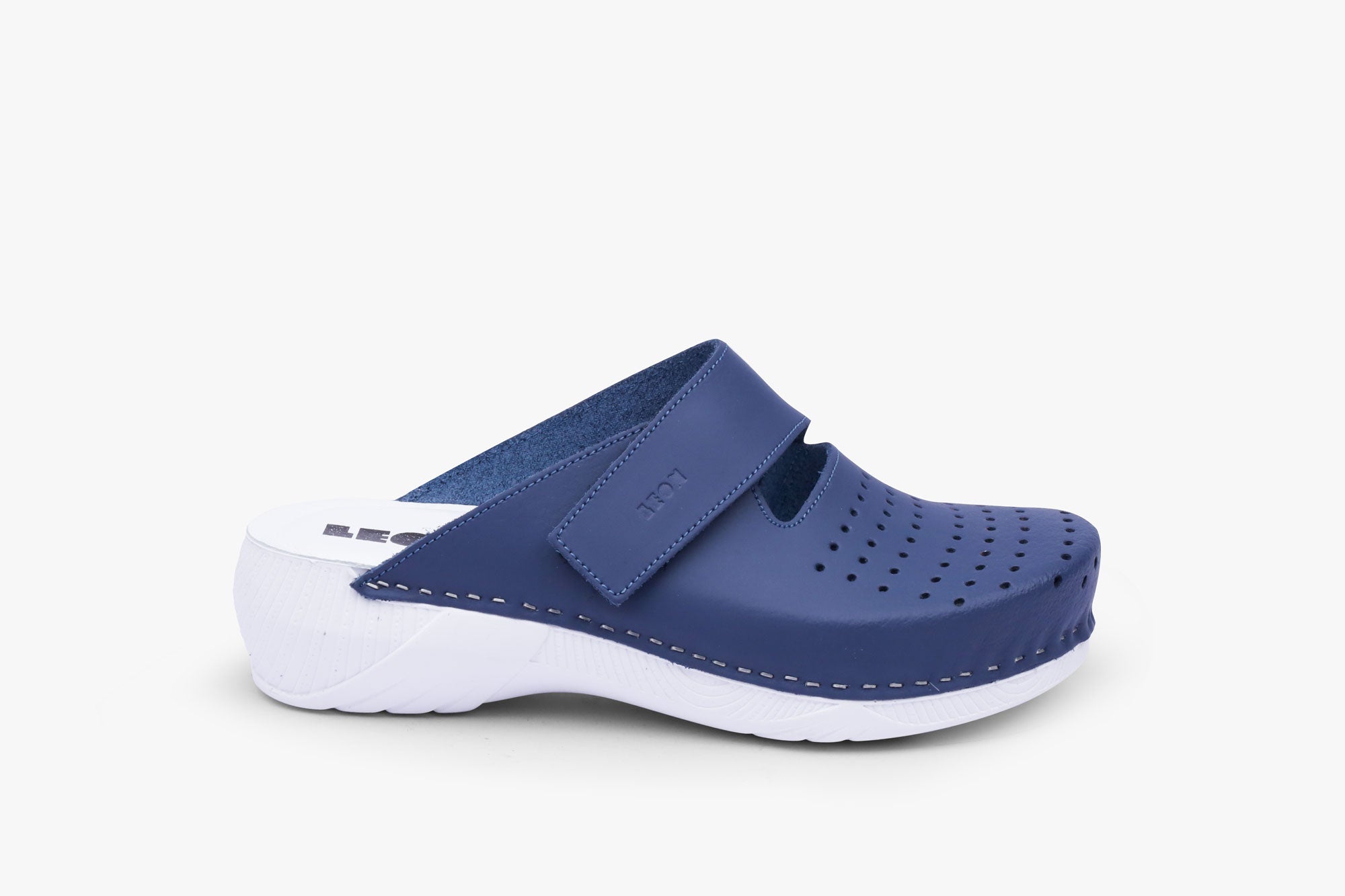 Rubicon damclogs i läder - blå