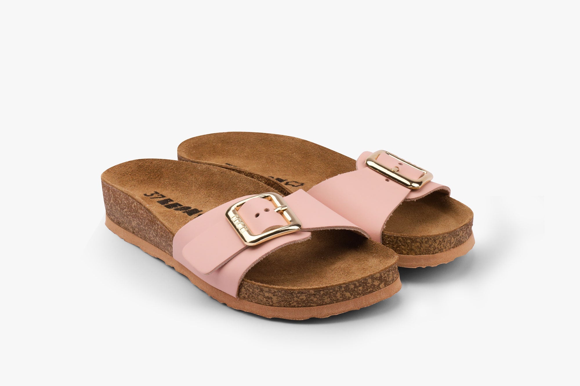Mia damsandal i läder - ljusrosa