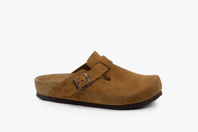 Atlas damclogs i mocka - cognac