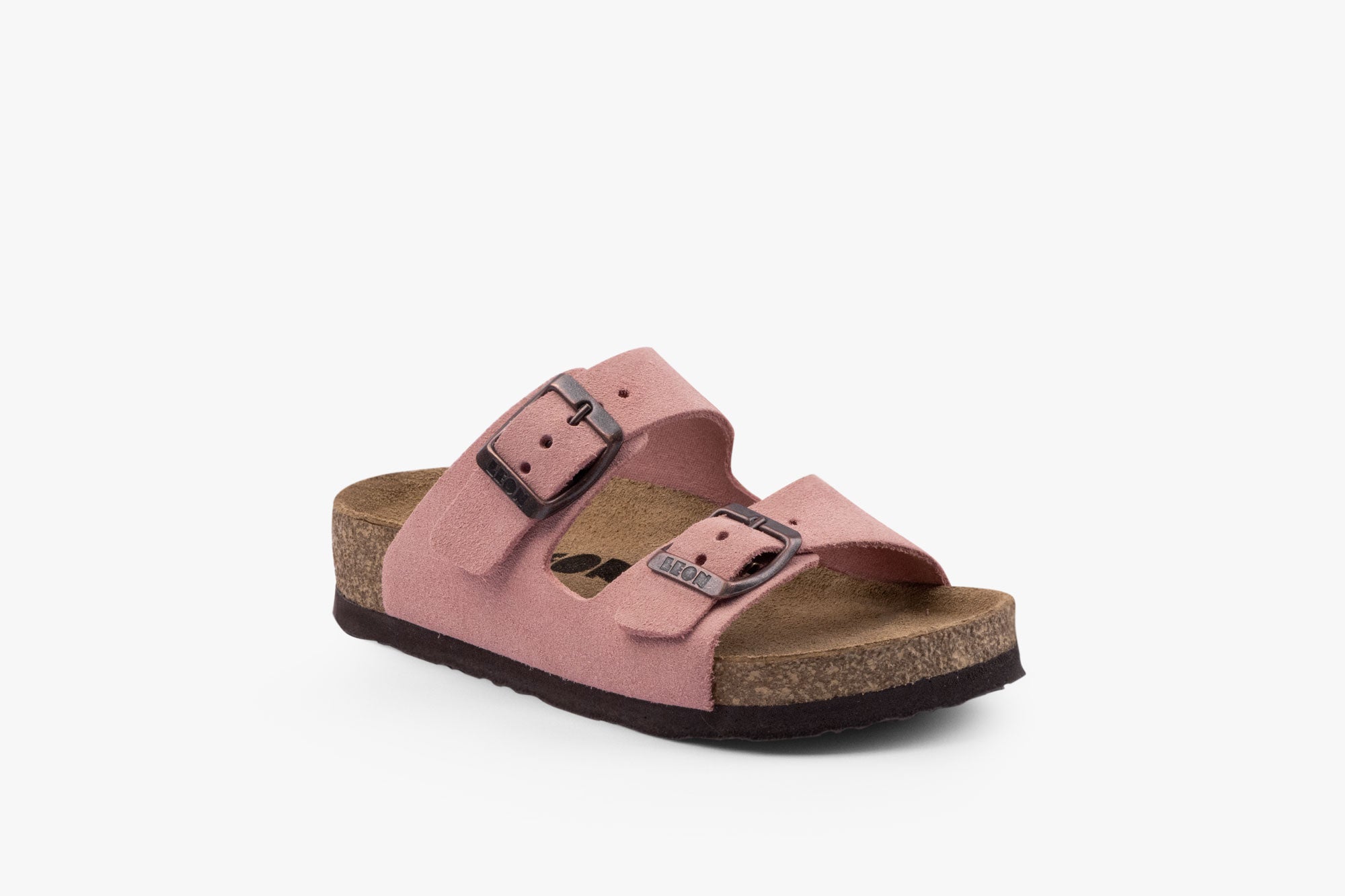 Nino barnsandal i mocka - ljusrosa