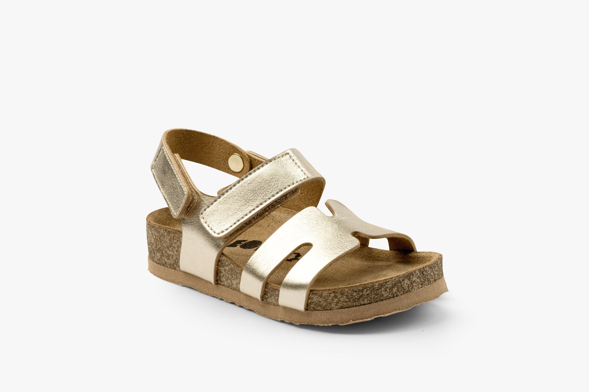 Stella II barnsandal i läder med hälrem - guld