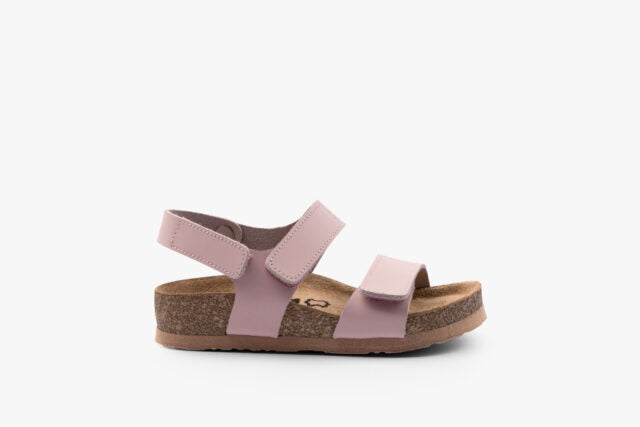 Elio barnsandal i läder - ljusrosa