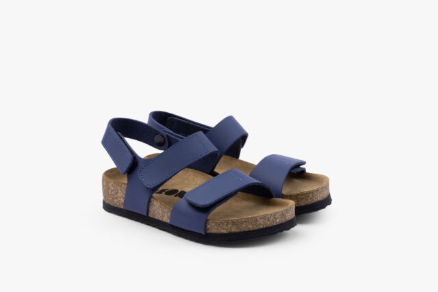 Elio barnsandal i läder - mörkblå