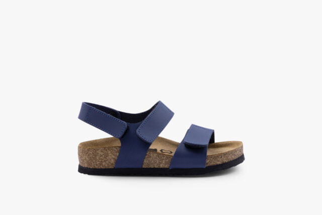 Elio barnsandal i läder - mörkblå