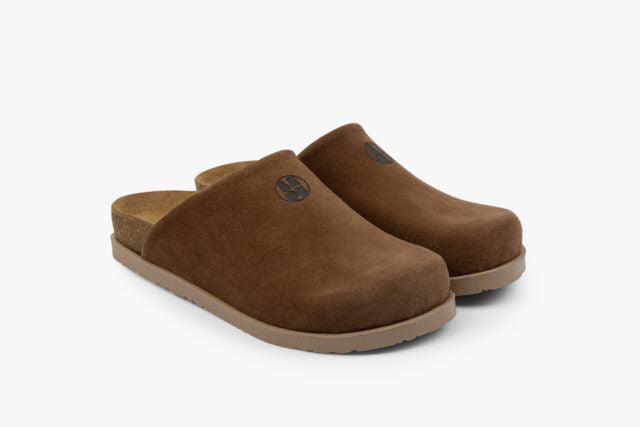 Monolith damclogs i läder - brun
