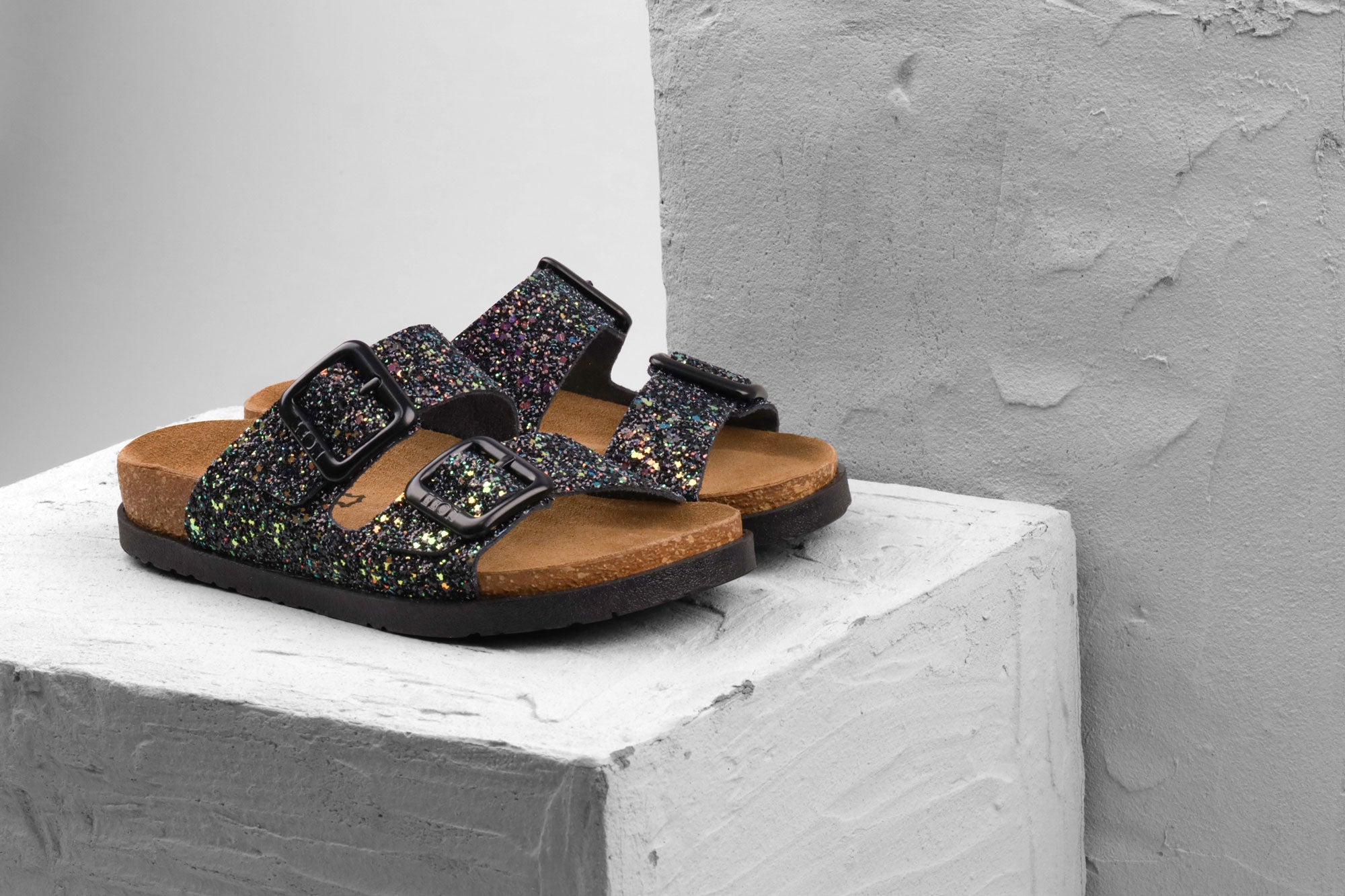 Siena II Sandaler - Svarta Paljetter