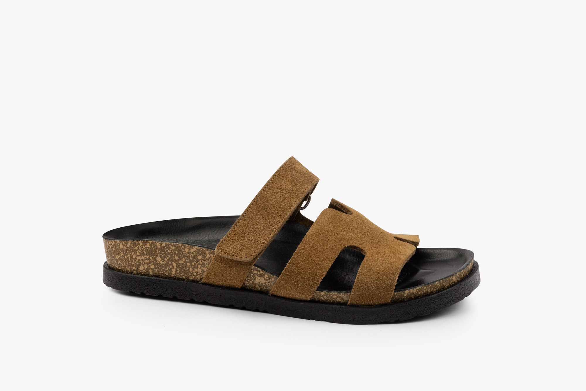 Morphio damsandal i mocka - cognac