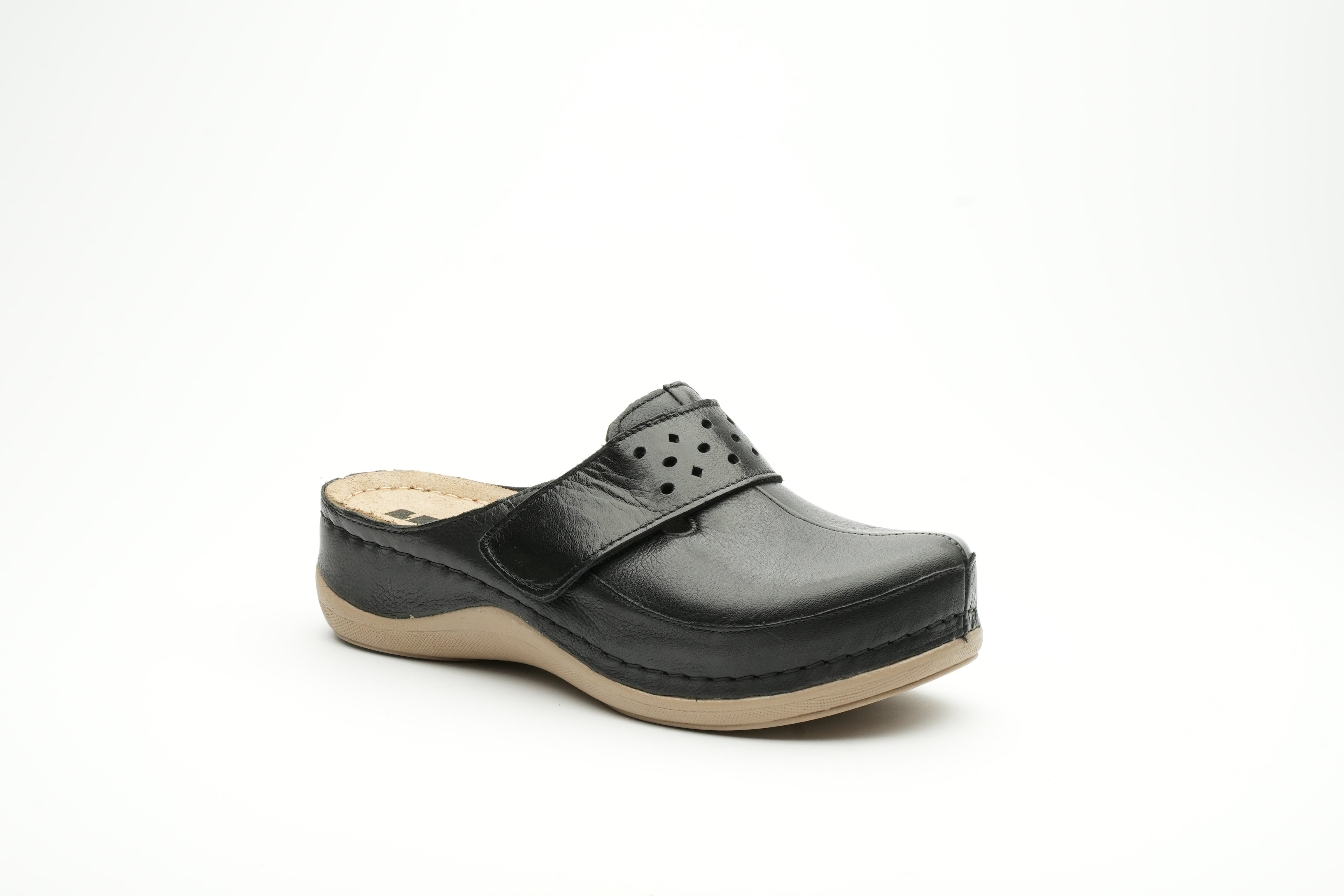 Lara Läder Clogs - Svart