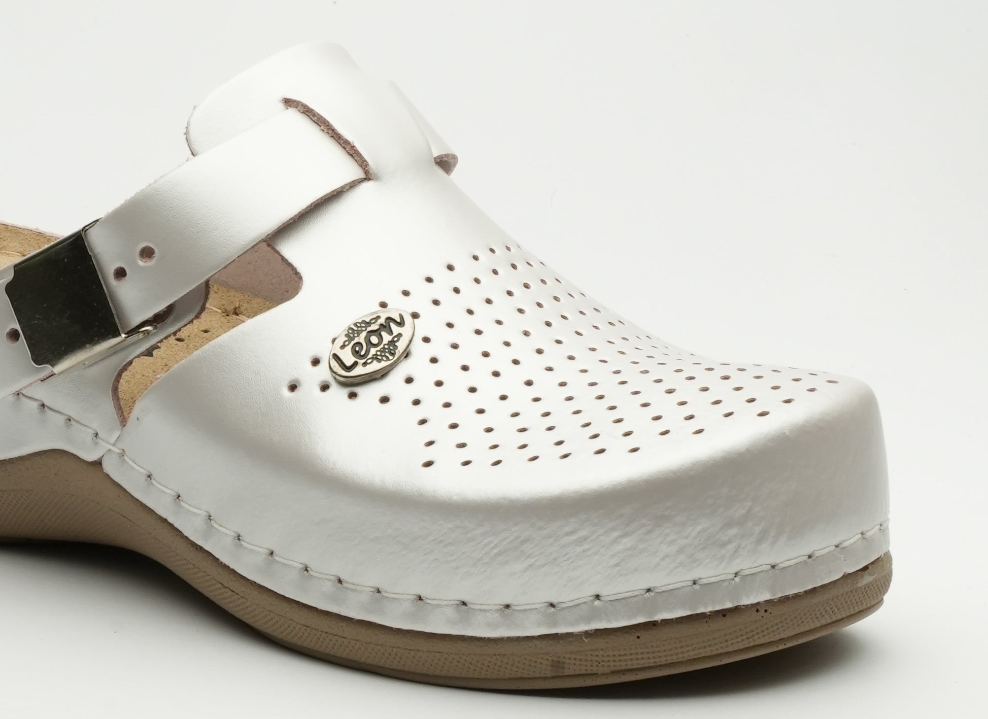 Lana Läder Clogs - Pärlemor