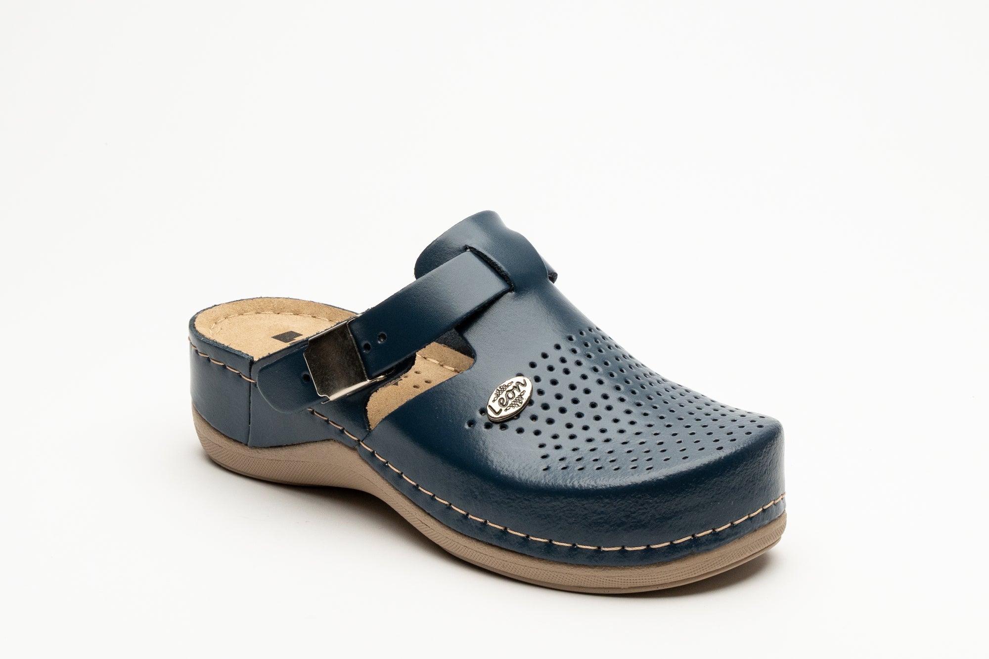 Lana Läder Clogs - Mörkblå