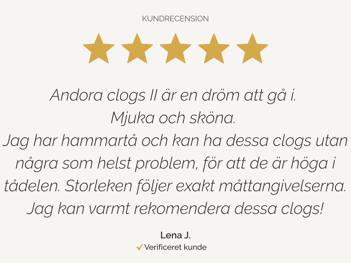 Andora II clogs i läder för dam - svart