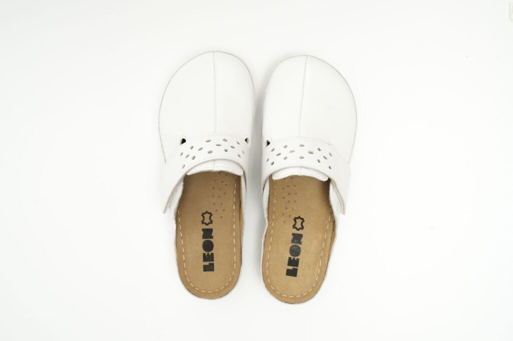 Lara Läder Clogs - Vit