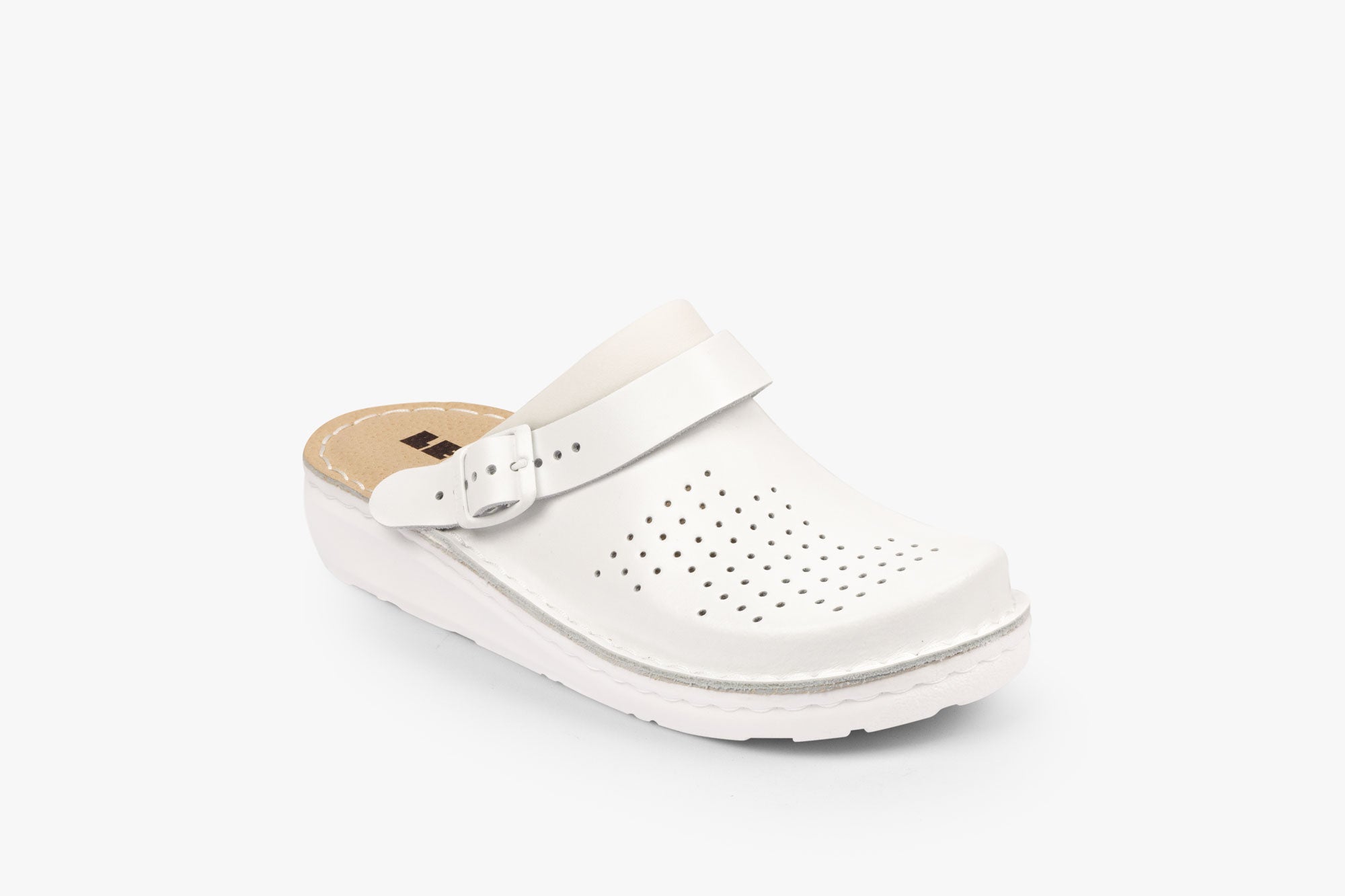 Läder Clogs - Vit