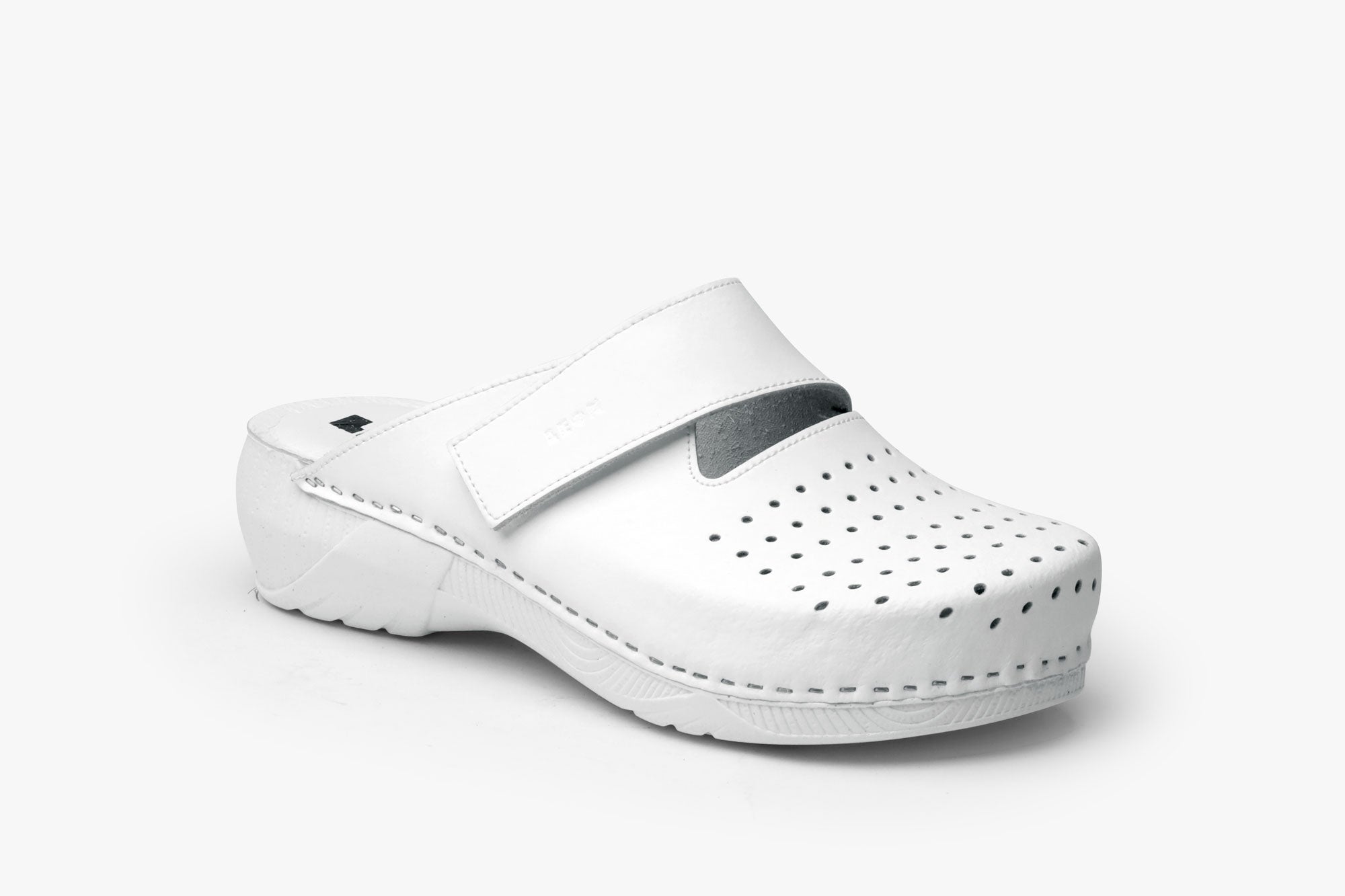 Rubicon damclogs i läder - vitt