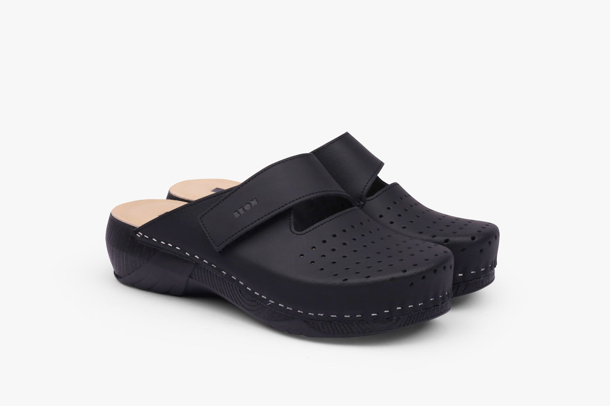 Rubicon damclogs i läder - svart