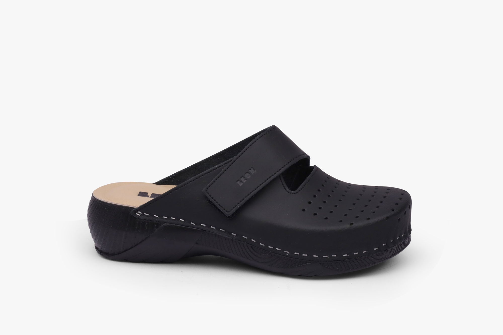 Rubicon damclogs i läder - svart