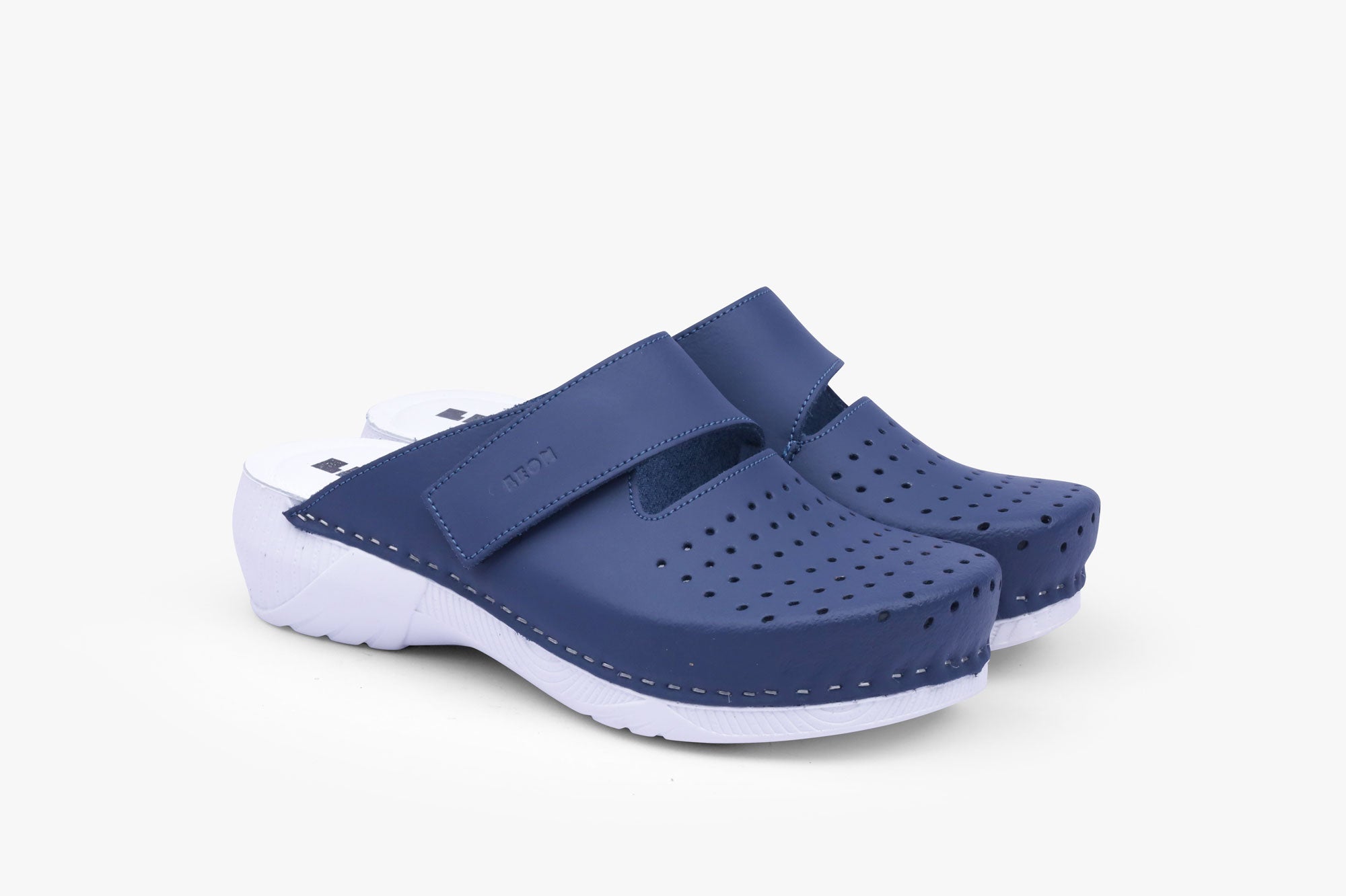 Rubicon damclogs i läder - blå