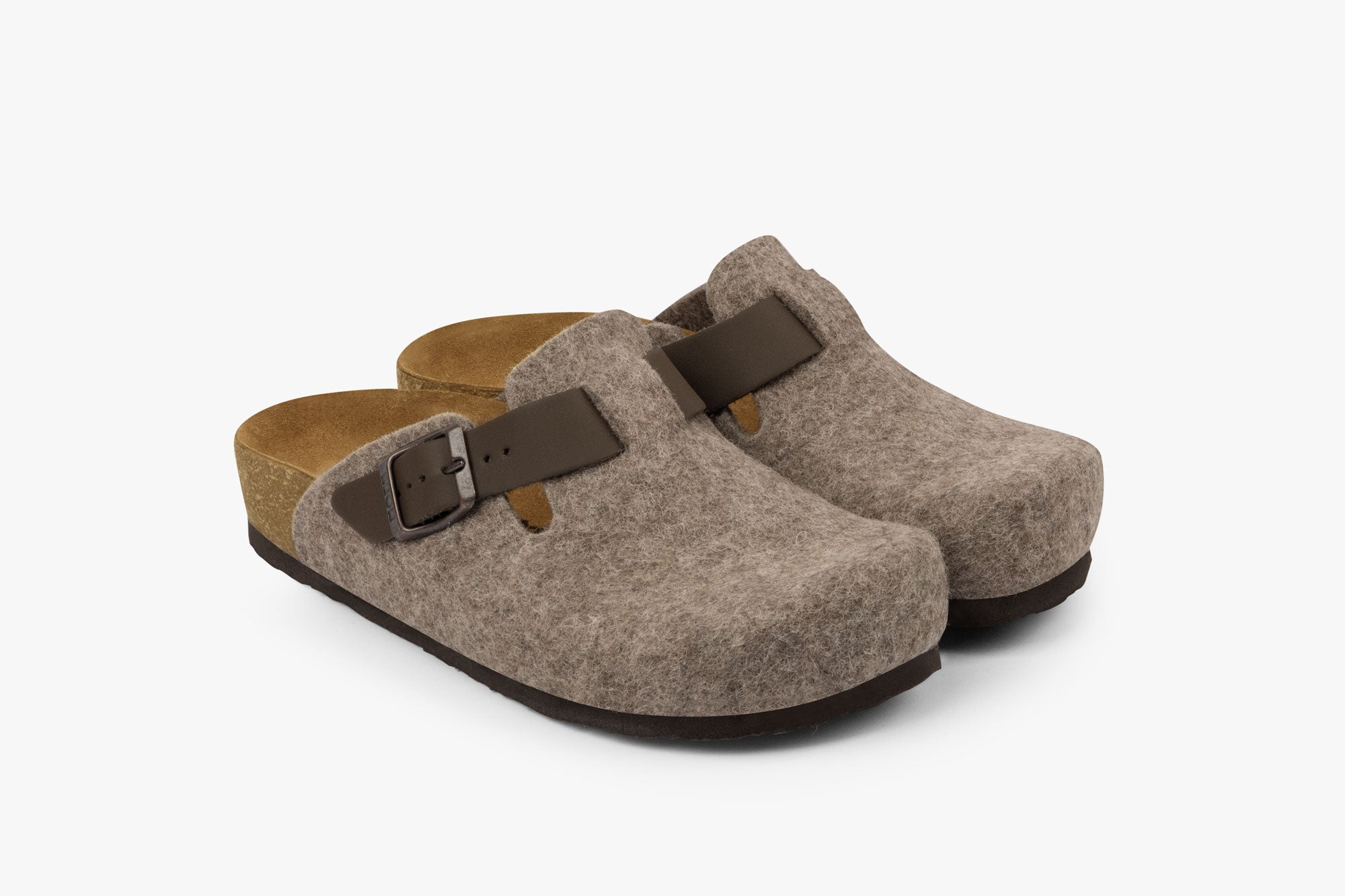 Dam Tofflor - Brun Ullfilt