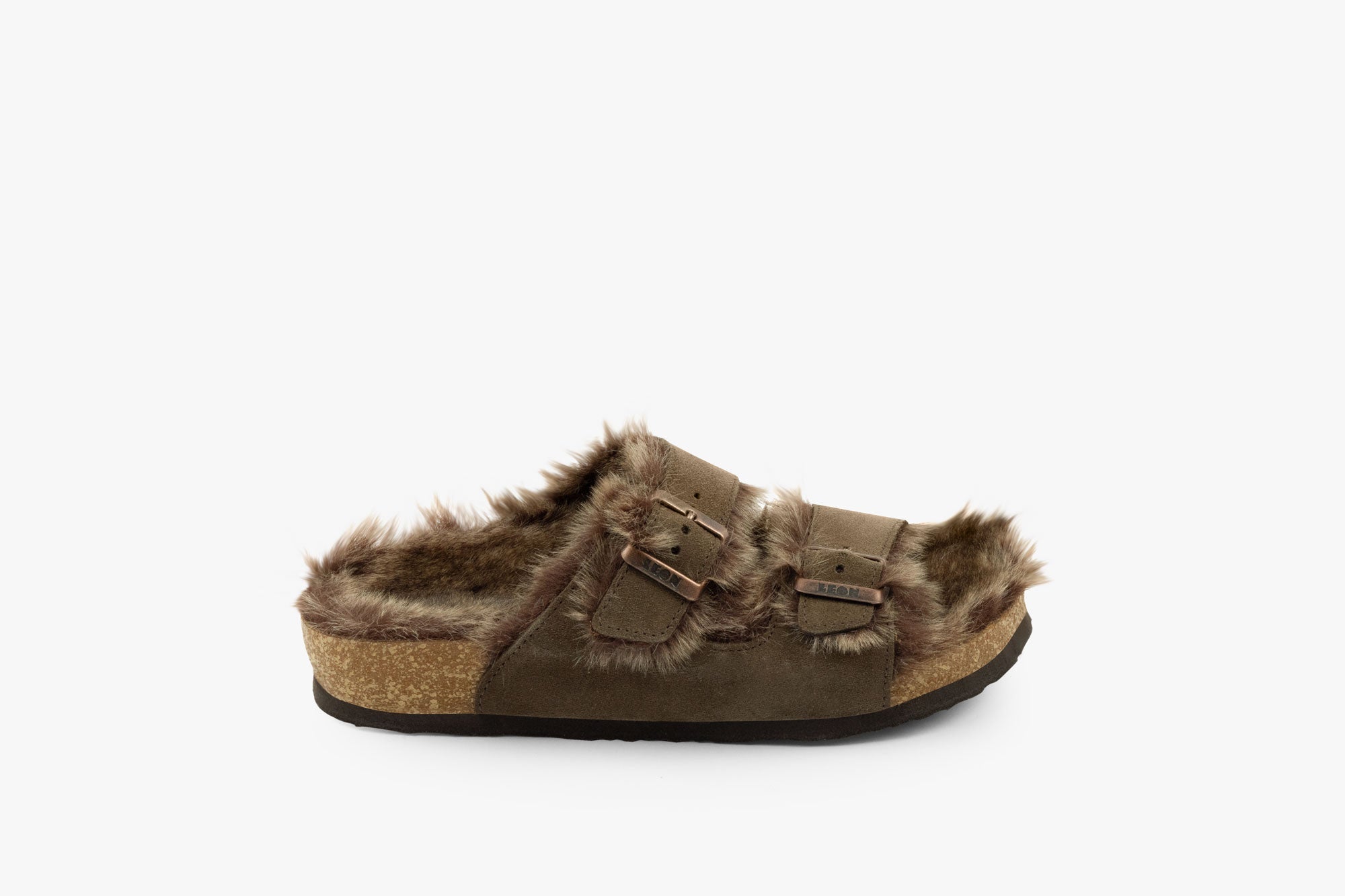 Päls Sandaler - Bruna Tofflor