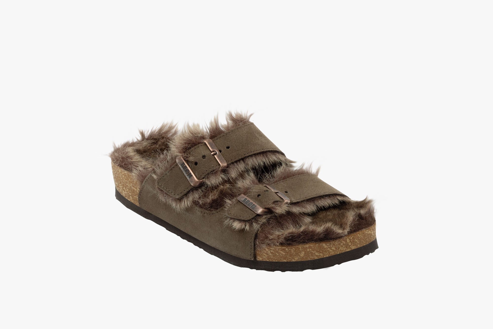 Päls Sandaler - Bruna Tofflor