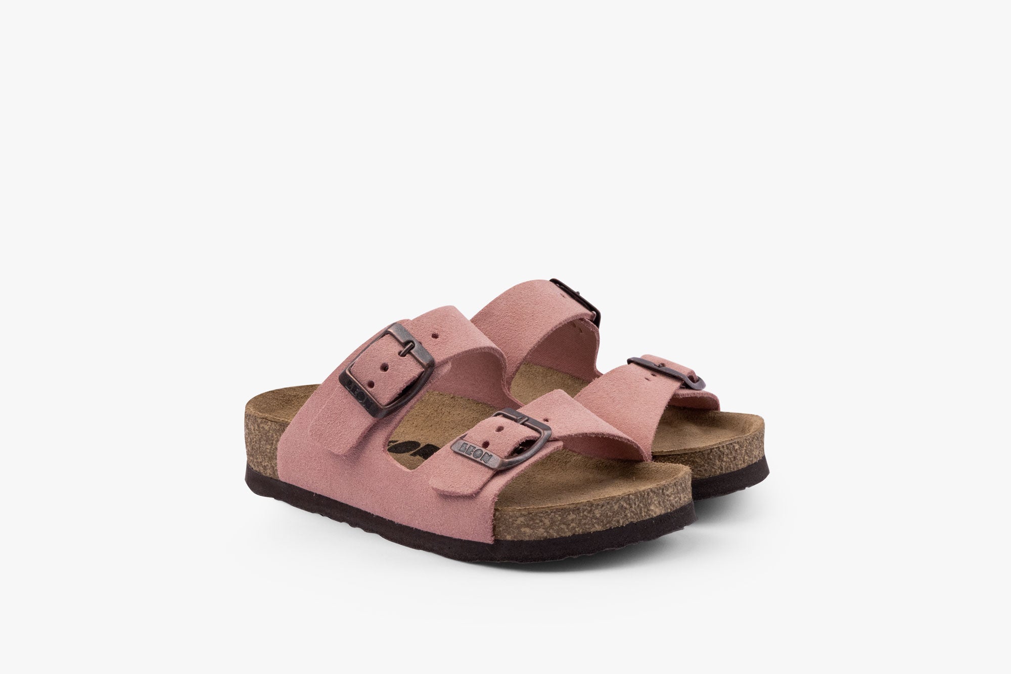 Nino barnsandal i mocka - ljusrosa