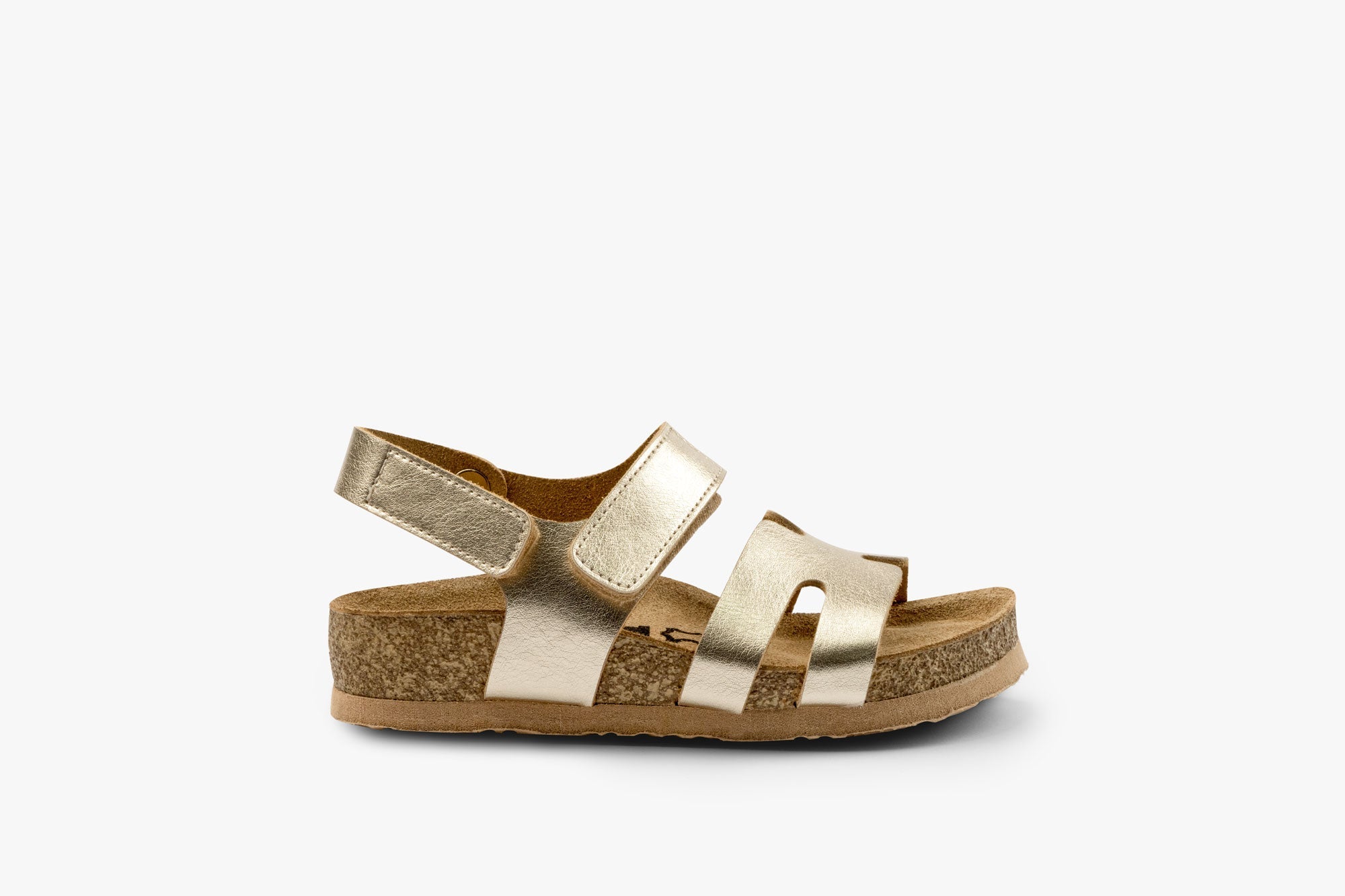 Stella II barnsandal i läder med hälrem - guld