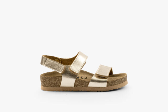 Elio barnsandal i läder - guld