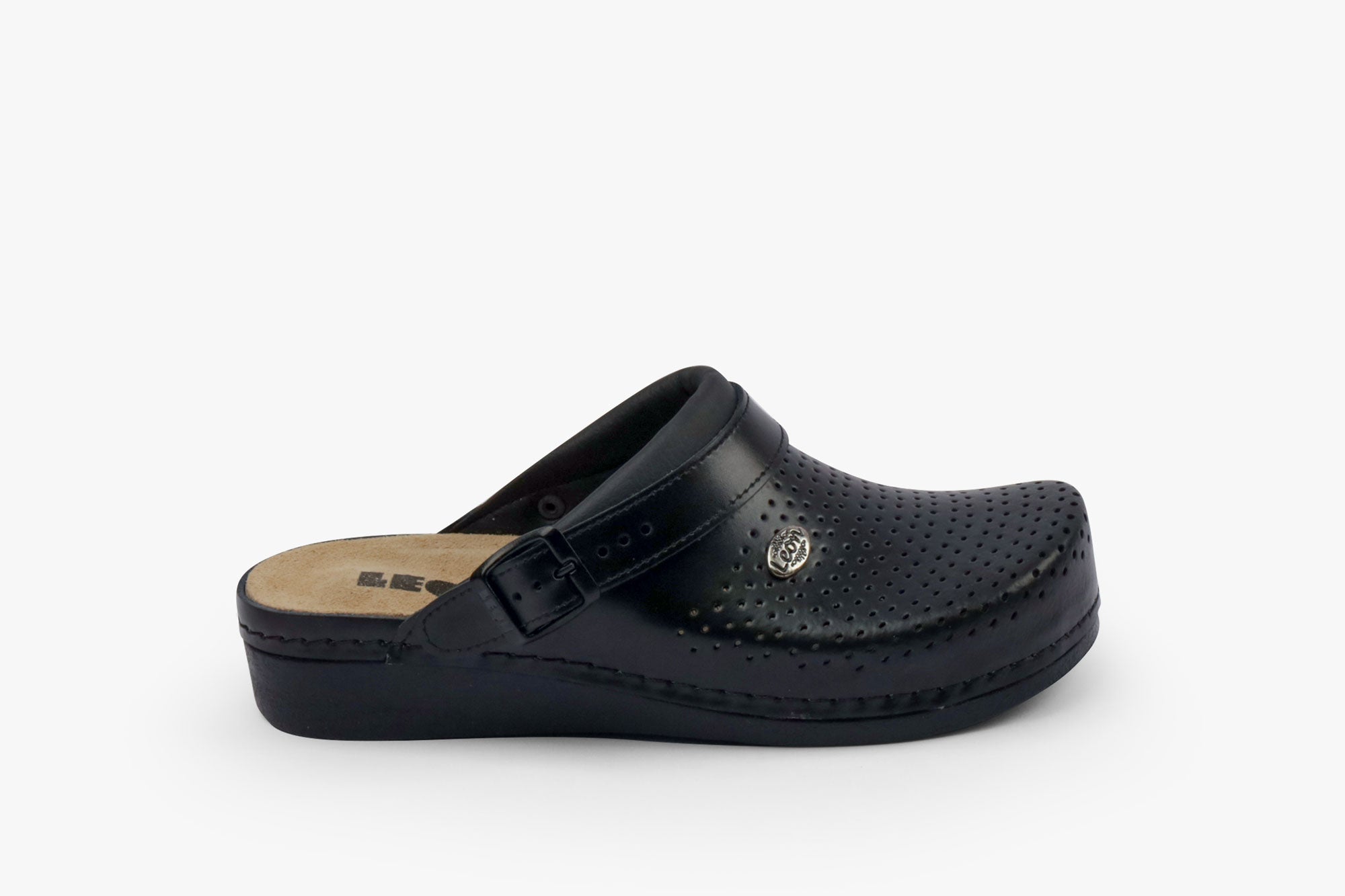 Dam Läder Clogs - Svart