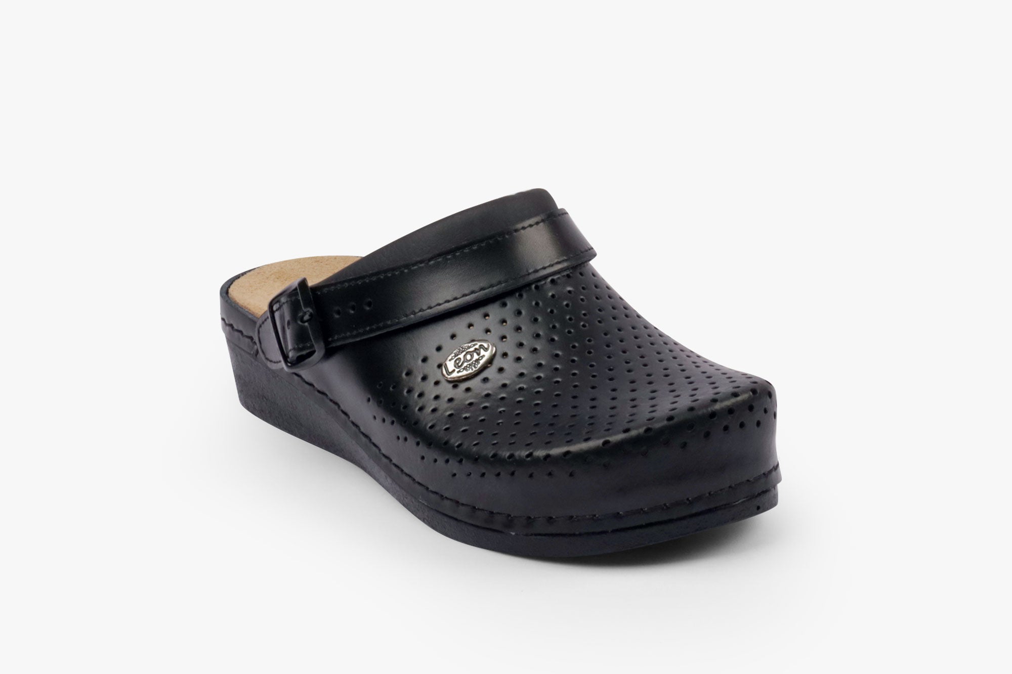 Dam Läder Clogs - Svart