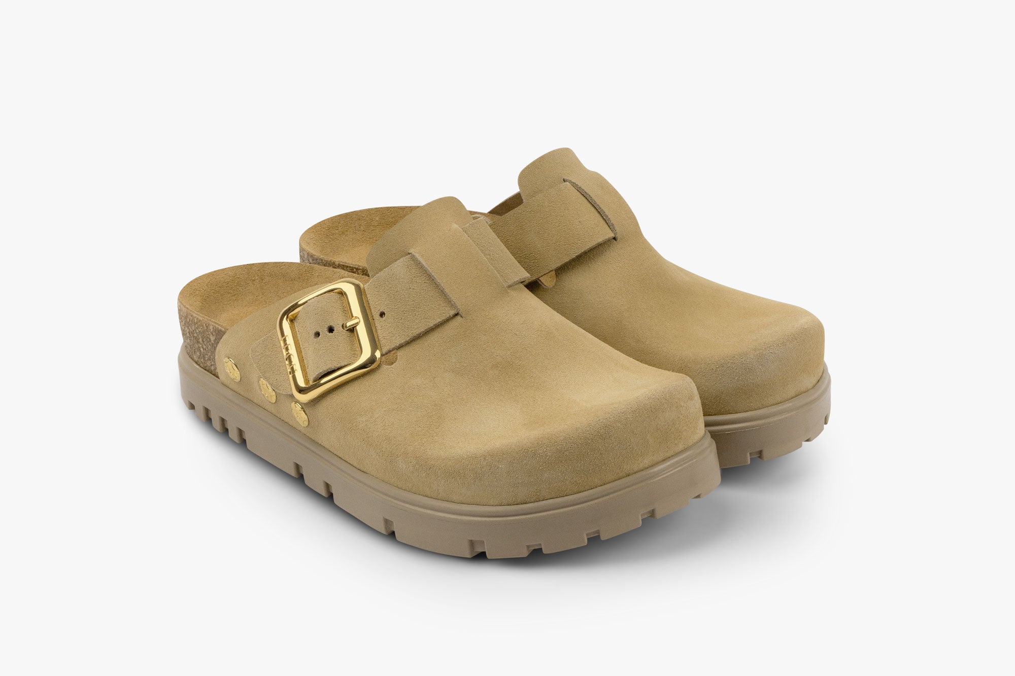 Andora II clogs i mocka för dam - beige