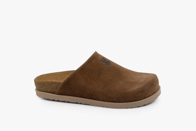 Monolith damclogs i läder - brun