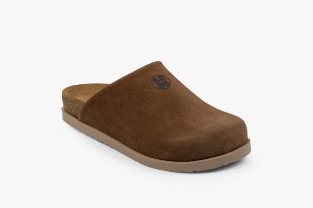 Monolith damclogs i läder - brun