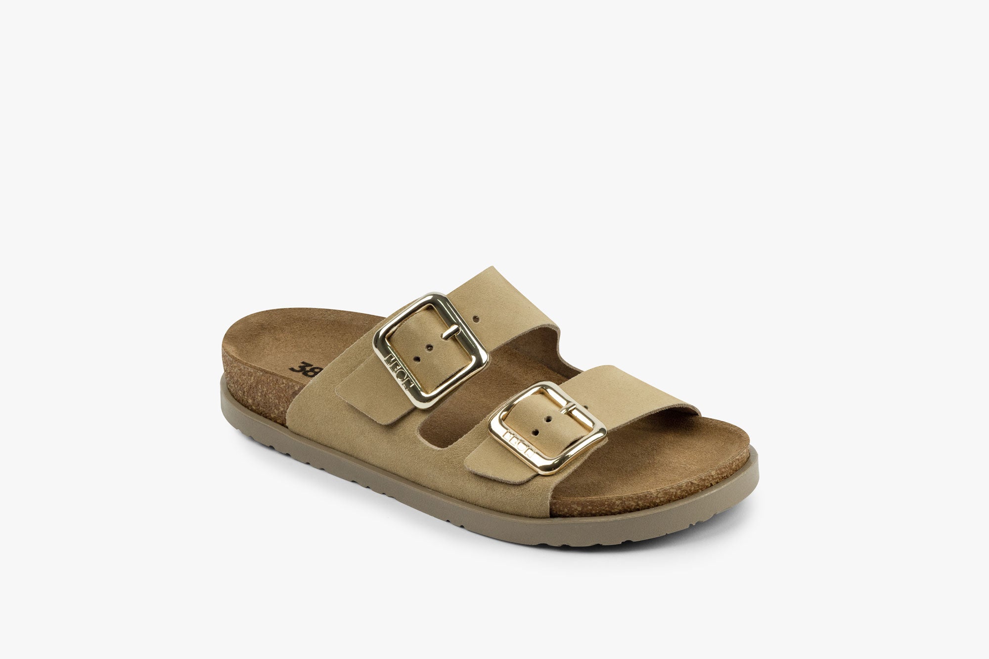 Siena I läder damsandaler - beige