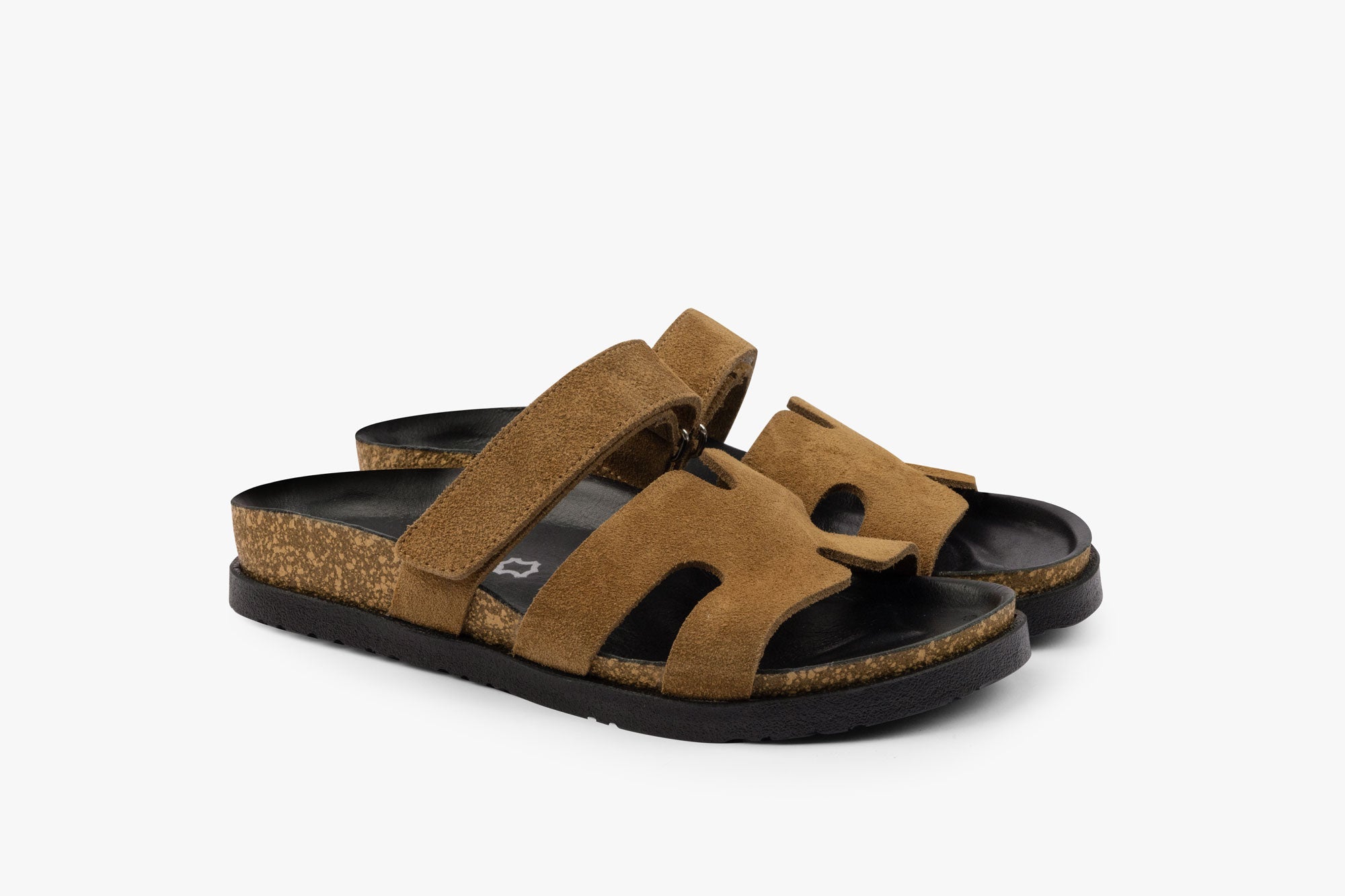 Morphio damsandal i mocka - cognac