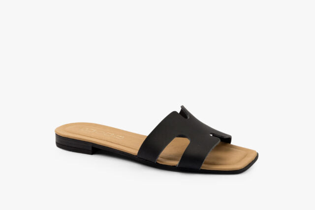 Hera damsandal i läder - svart