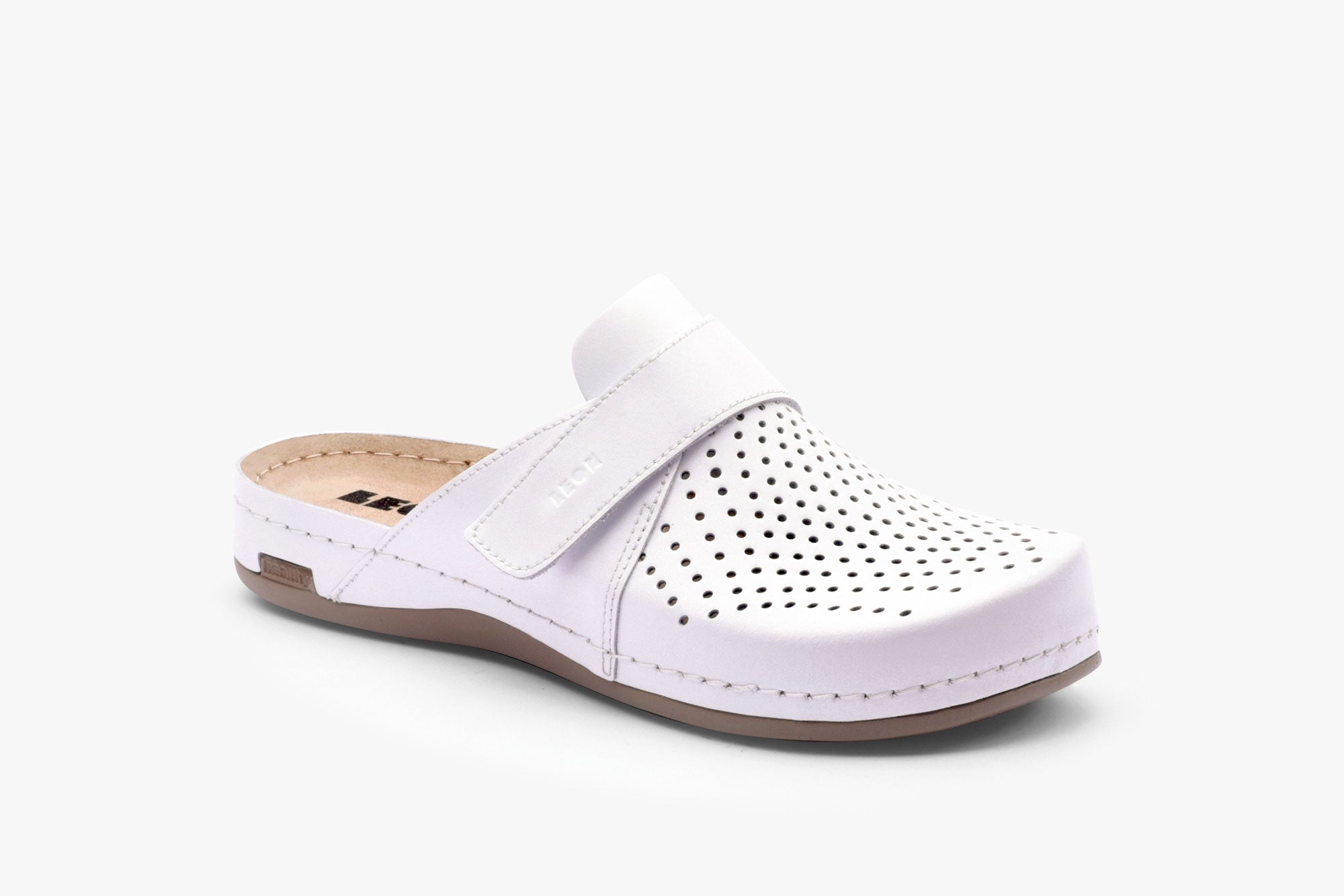 Leona Bakkar damclogs i läder - blå