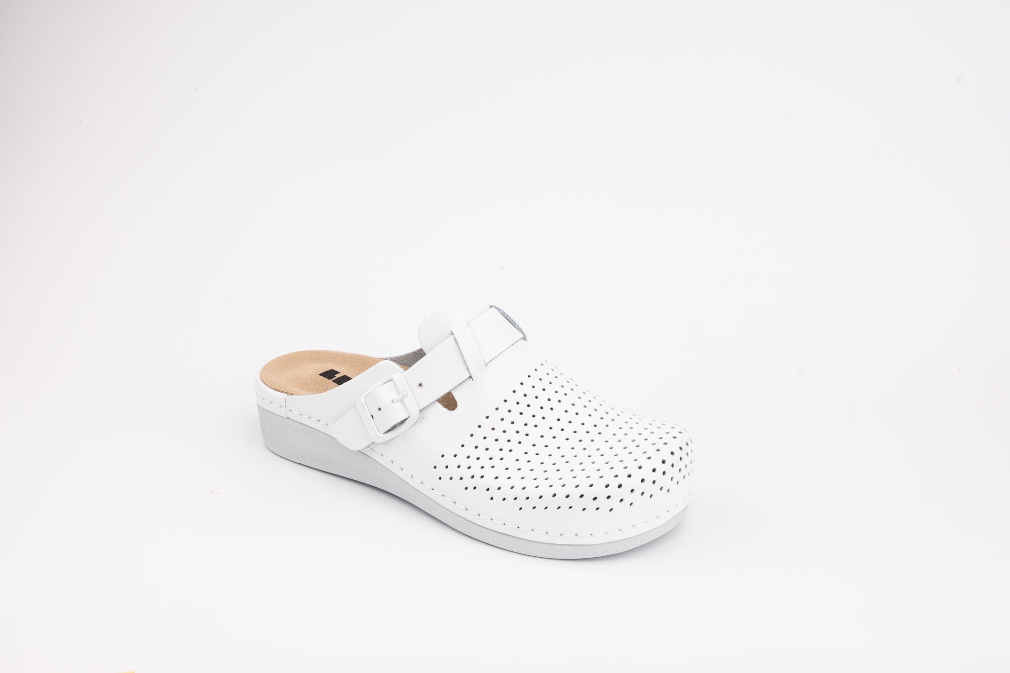 Nora IV Läder Clogs - Vit