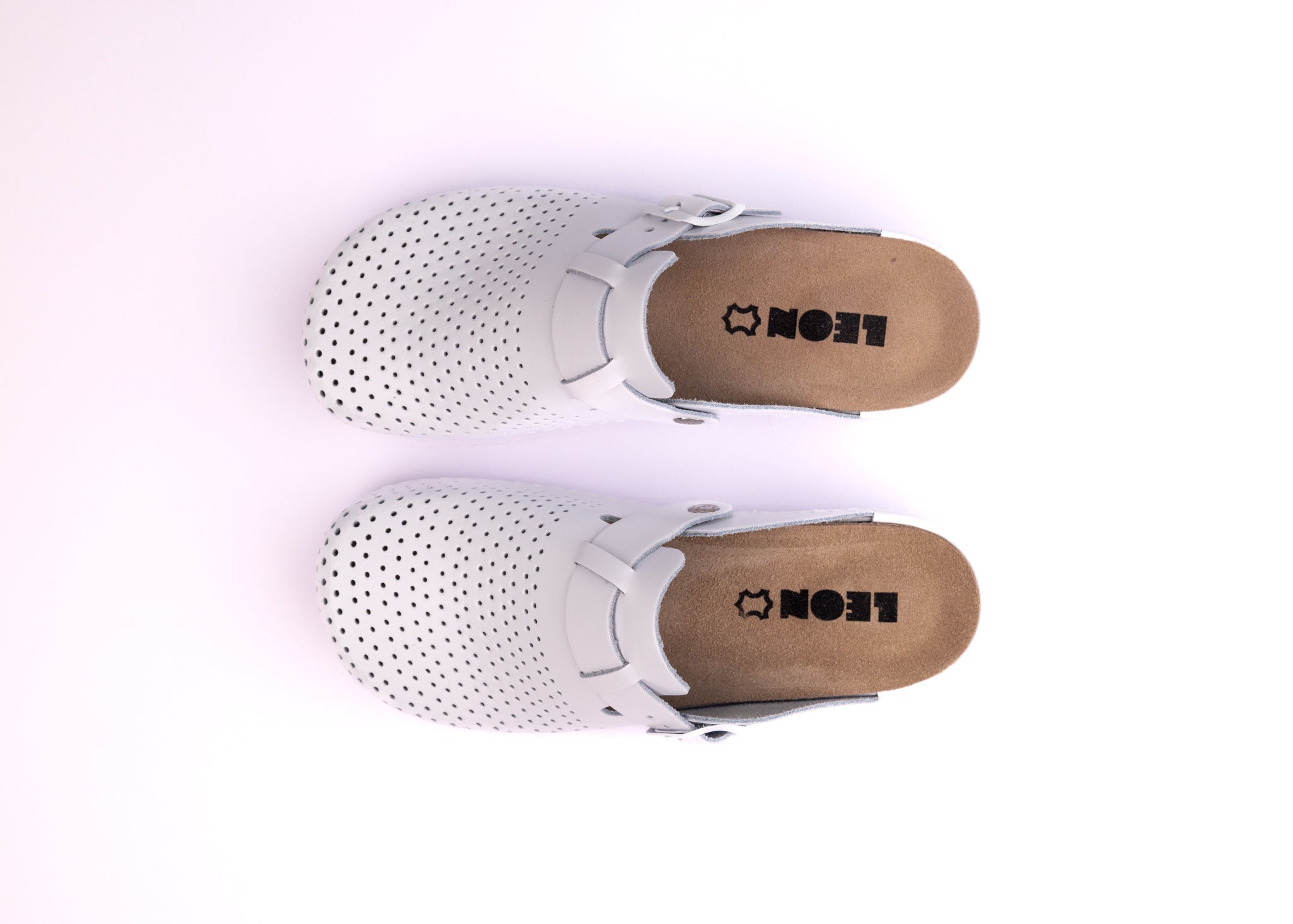 Nora IV Läder Clogs - Vit