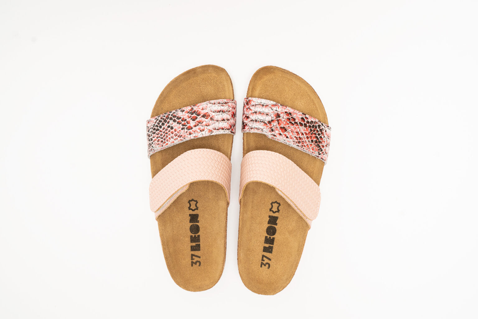 Atalanta Sandaler - Rosa Ormskinn