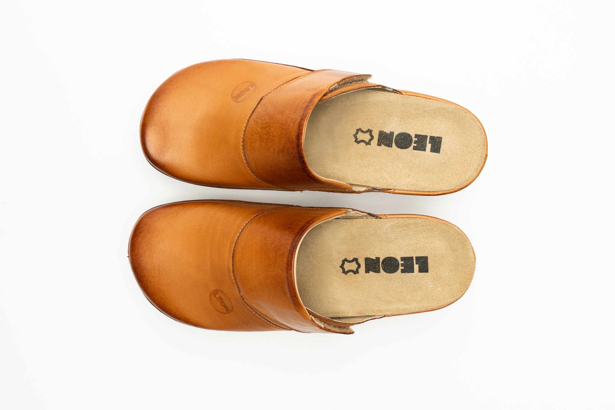 Aurora - Dam Läder Clogs - Brun