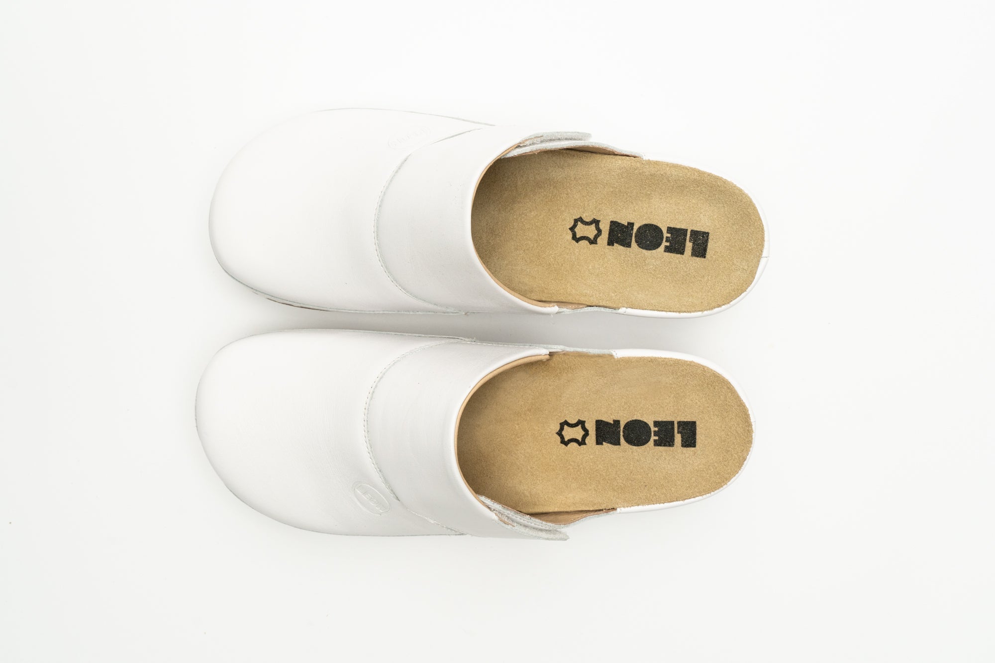 Aurora - Dam Läder Clogs - Vit