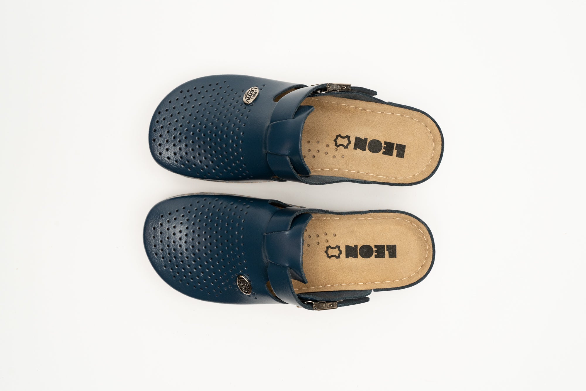 Lana Läder Clogs - Mörkblå