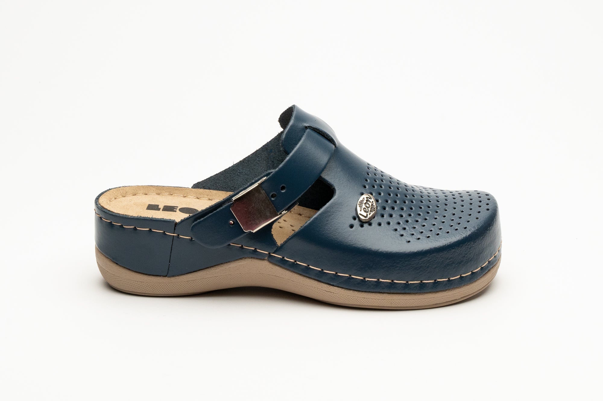 Lana Läder Clogs - Mörkblå