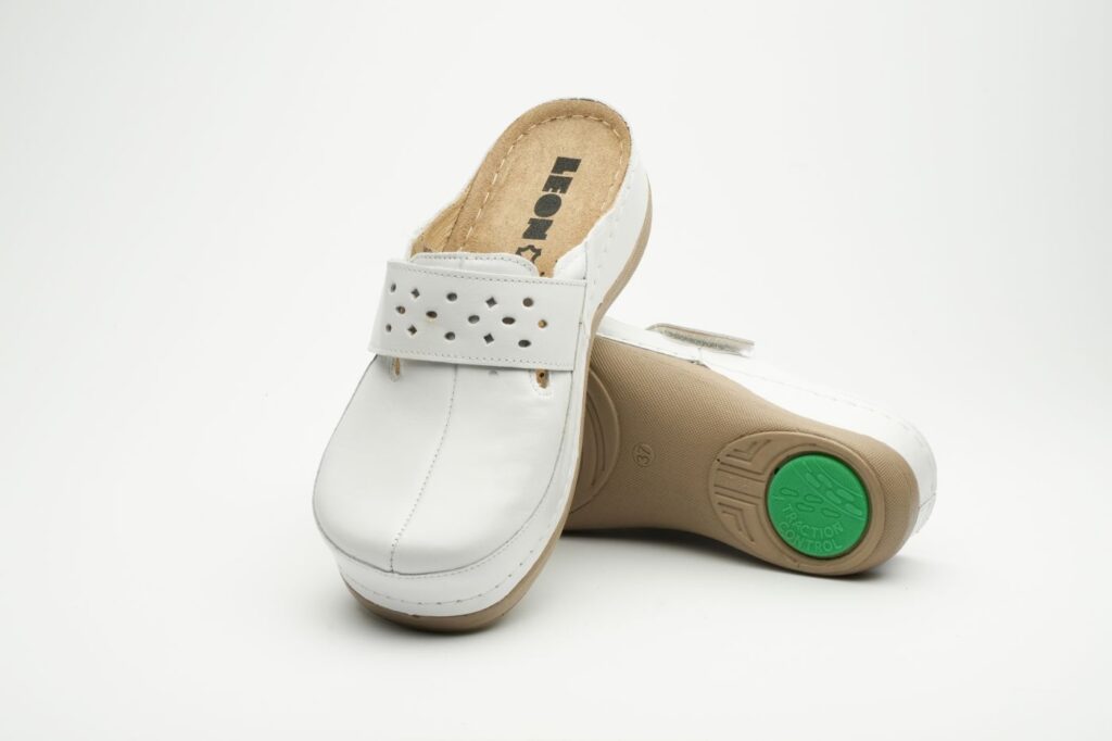 Lara Läder Clogs - Vit