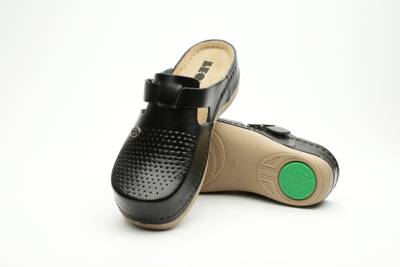 Lana Läder Clogs - Svart